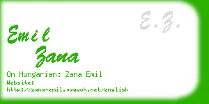 emil zana business card